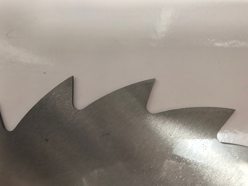 Hoja de sierra de acero inoxidable para cortar costillas de ternera y cordero.