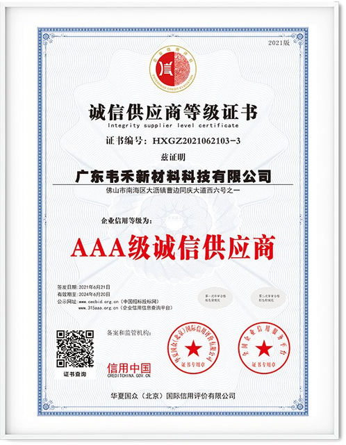 Certificado de proveedor de crédito AAA